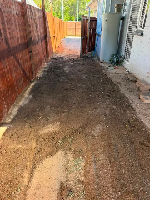 A side access prepared and ready for paving